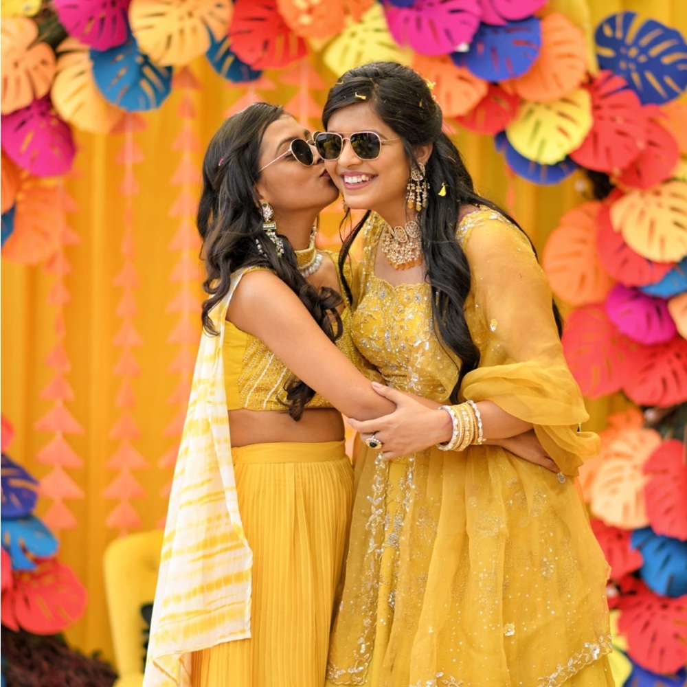 Yellow Indian Outfit // perfect for mendhi or haldi. Handmade in India!